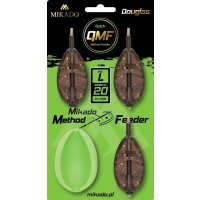 Mikado sada krmítek Method Feeder "DOUGLAS" Q.M.F. SYSTEM L - 3x30g + 1ks forma
