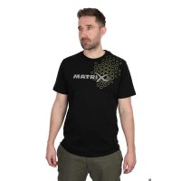 Matrix triko Hex Print T-Shirt Black