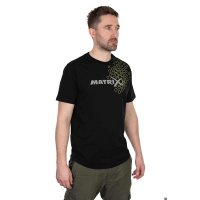 Matrix triko Hex Print T-Shirt Black