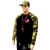 LK Baits triko unisex, dlouhý rukáv černé/maskáč