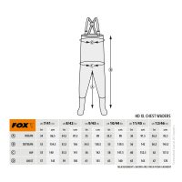Fox brodící kalhoty Khaki HD XL waders