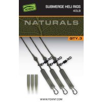 Fox montáž Naturals Submerge Heli Rigs Leaders 75cm 3ks 40lb