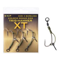 ESP návazce D-Sleeve Ronnie Rigs Trig-Hammer XT Barbless vel. 4, 3ks