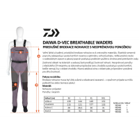 Daiwa brodící kalhoty D-VEC Breathable Waders
