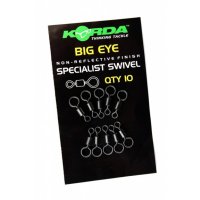 Korda obratlík s velkým očkem BIG EYE SWIVELS, 10 ks