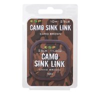 ESP návazcová šňůrka Camo Sink Link Brown 25lb 10m