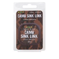 ESP návazcová šňůrka Camo Sink Link Brown 20lb 10m