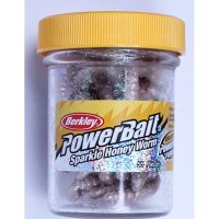 Berkley vosí larvy PowerBait Sparkle Honey Worm 2,5cm Natural + Gliter 55ks