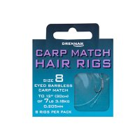 Drennan návazce Carp Match Hair Rigs Barbless 8 / 7lb