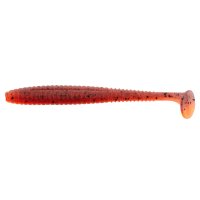 Lucky John S-Shad Tail 3,8" 5ks Red Fire Tiger