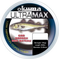 Okuma vlasec Ultramax 2oz Cod 125m 55lb 25kg 0,60mm Yellow