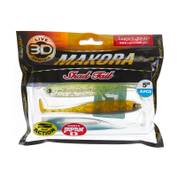 Lucky John 3D Makora Shad Tail 5" barva 001 4ks