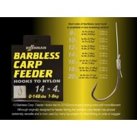 Drennan návazce Barbless Carp Feeder 16 / 3lb 6oz