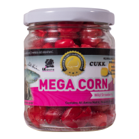 LK Baits MEGA CORN Wild Strawberry - Obří kukuřice Lesní jahoda 220ml 