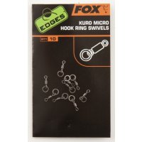 Fox Edges Obratlík s kroužkem Kuro Micro Hook Ring Swivels 10ks
