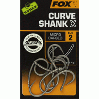 Fox háčky Edges Curve Shank X Hooks vel. 2, 10ks Micro Barbed