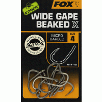 Fox háčky Edges Wide Gape Beaked X Hooks vel. 4, 10ks Micro Barbed