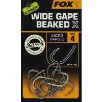 Fox háčky Edges Wide Gape Beaked X Hooks vel. 4, 10ks Micro Barbed